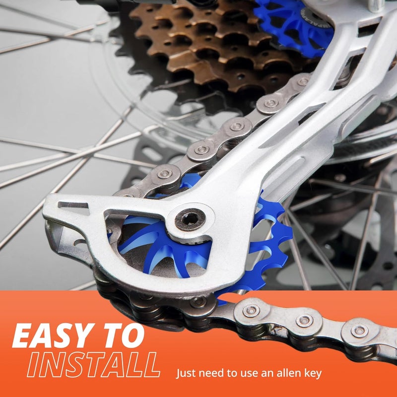 IMPALAPRO Bike Oversized Ceramic Derailleur Pulley Wheel 15T/17T AL7075 Compatible with Shimano Jockey Wheels and Rear derailleur Pulley Sram - Image 5